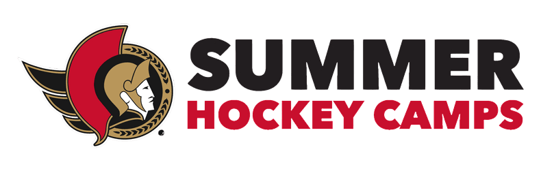 Ottawa Senators logo next to the words "Summer Hockey Camps" in bold black and red text on a white background.